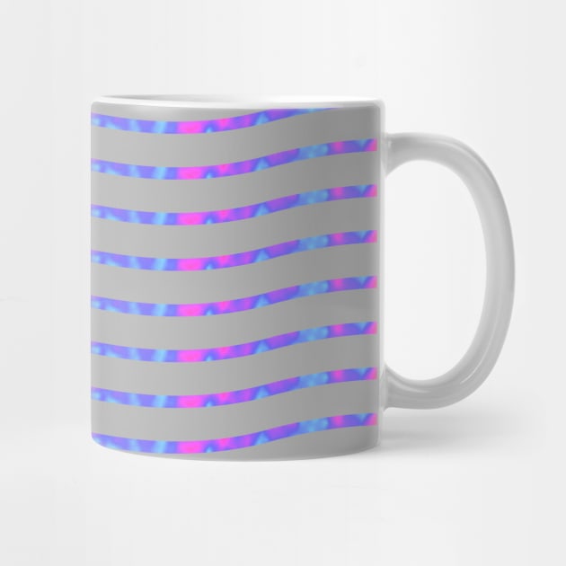 Wavy Lines Rainbow on Grey by ArtticArlo